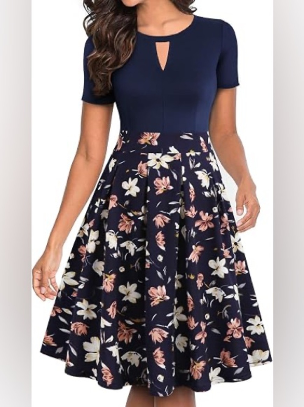 NWT Yathon Floral Short Sleeve Dress XL